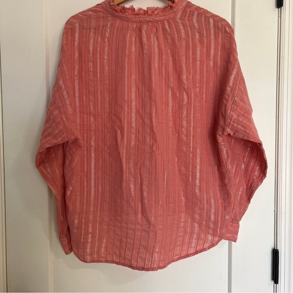 Anthropologie Pilcro Tavi Pink Button Down Blouse - Picture 6 of 6